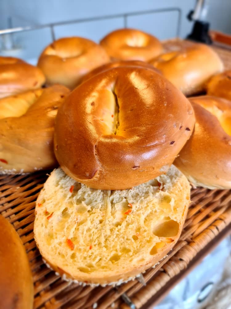 Sourdough Carrot Bagel